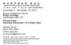 Time and Place, King's College Solo Show